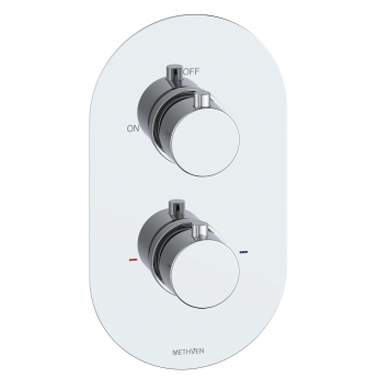 Deva Como Thermostatic Concealed Shower Valve Dual Handle - Chrome