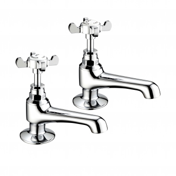 Deva Coronation Basin Taps Pair - Chrome