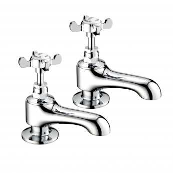 Deva Coronation Bath Taps Pair - Chrome