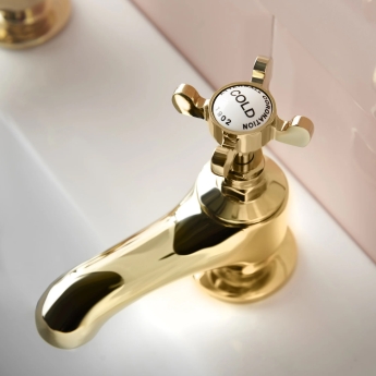 Deva Coronation Bath Taps Pair - Gold | Product Image