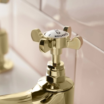 Deva Coronation Bath Taps Pair - Gold | Product Image