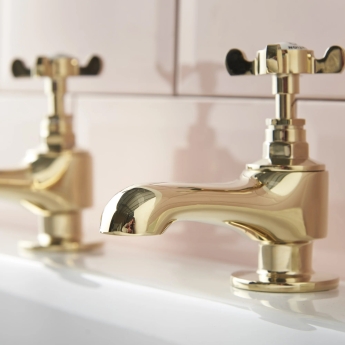 Deva Coronation Bath Taps Pair - Gold | Product Image