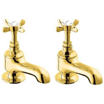 Deva Coronation Bath Taps Pair - Gold