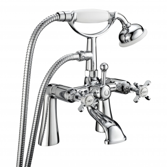 Deva Coronation Pillar Mounted Bath Shower Mixer Tap - Chrome