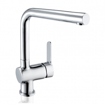 Deva Ethos Side Lever Kitchen Sink Mixer Tap with Swivel Spout - Chrome