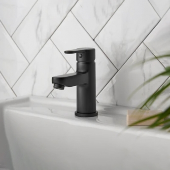 Deva Ethos Basin Mixer Tap - Matt Black