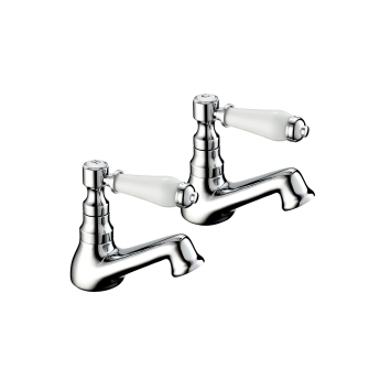 Deva Georgian Basin Taps Pair - Chrome | Product Image