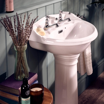 Deva Georgian Basin Taps Pair - Chrome | Product Image