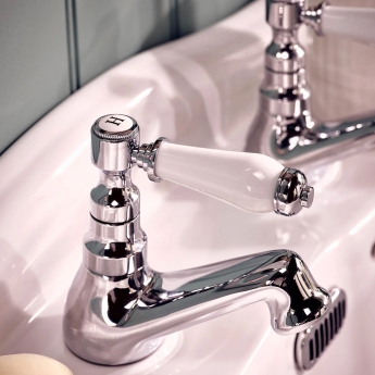 Deva Georgian Basin Taps Pair - Chrome | Product Image