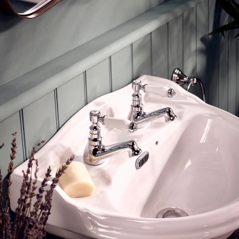 Deva Georgian Basin Taps Pair - Chrome | Product Image