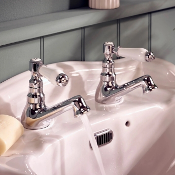 Deva Georgian Basin Taps Pair - Chrome | Product Image