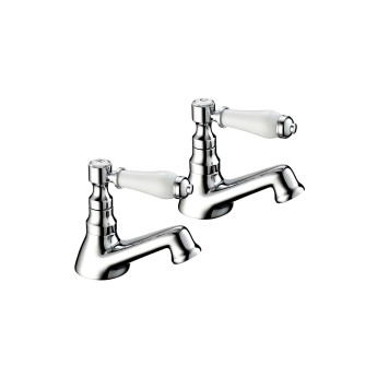 Deva Georgian Bath Taps Pair - Chrome | Product Image