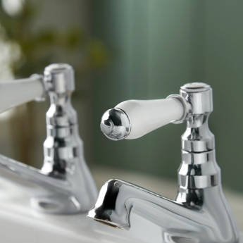 Deva Georgian Bath Taps Pair - Chrome | Product Image