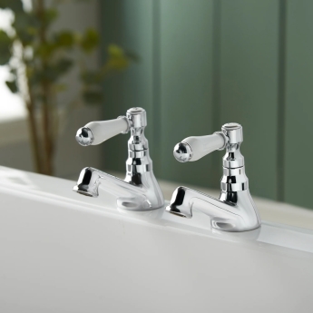 Deva Georgian Bath Taps Pair - Chrome | Product Image