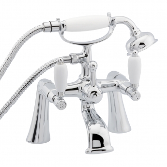 Deva Georgian Pillar Mounted Bath Shower Mixer Tap - Chrome