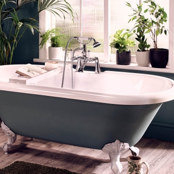 Deva Georgian Pillar Mounted Bath Shower Mixer Tap - Chrome | Product Image