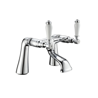 Deva Georgian Pillar Mounted Bath Filler Tap - Chrome | Product Image
