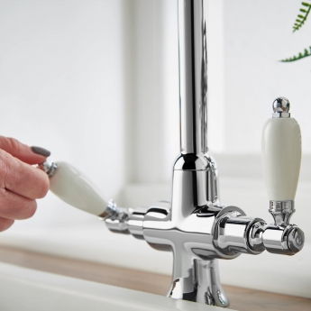 Deva Georgian Mono Kitchen Sink Mixer Tap Chrome