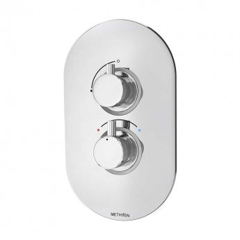 Deva Kaha Thermostatic Concealed Shower Valve Dual Handle with ABS Plate - Chrome