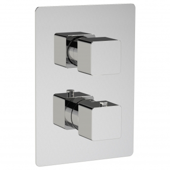 Deva Kiri Thermostatic Concealed Shower Valve with 2 Outlet Dual Handle - Chrome