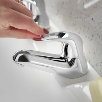 Deva Lace Modern Bath Taps Pair - Chrome | Product Image