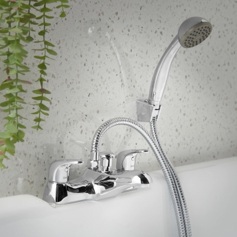 Deva Lace Deck Mounted Bath Shower Mixer Tap - Chrome | Product Image