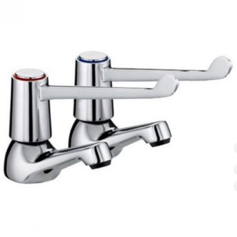 Deva Lever Action Basin Taps With 6 inch Levers - Chrome