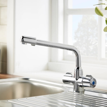 Deva Puffin Mono Kitchen Sink Mixer Tap Chrome | Product Image