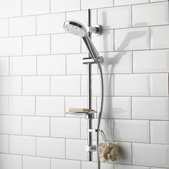 Deva Satinjet Avoca Low Flow Bar Shower Valve with Easy Fit Shower Kit - Chrome