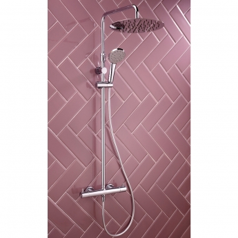 Deva Kiri Satinjet MK2 Cool Touch Bar Shower with Diverter and Adjustable Rail - Chrome
