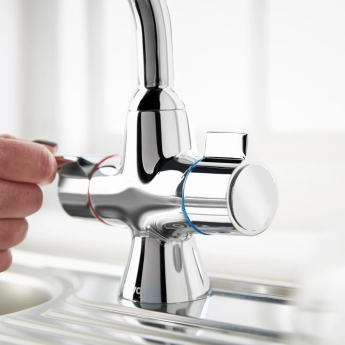 Deva Sauris Mono Kitchen Sink Mixer Tap Chrome | Product Image