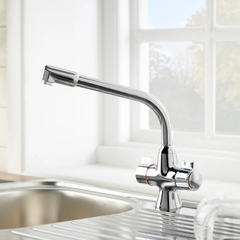 Deva Sauris Mono Kitchen Sink Mixer Tap Chrome | Product Image