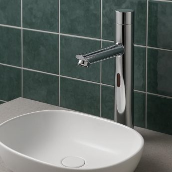 Deva Sensor 3D Mains / Battery Operated Mono Basin Tap Chrome | Product Image