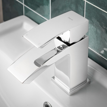 Deva Swoop MK2 Mono Single Lever Basin Mixer Tap with Press Top Waste - Chrome
