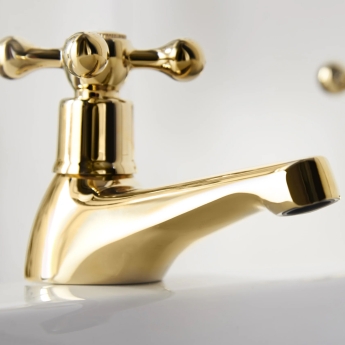 Deva Tudor Traditional Bath Taps Pair - Gold | Product Image