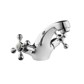 Deva Tudor Mono Basin Mixer Tap with Pop Up Waste - Chrome | Product Image