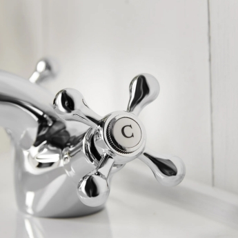 Deva Tudor Mono Bidet Mixer Tap Chrome with Pop Up Waste | Product Image