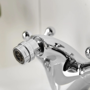 Deva Tudor Mono Bidet Mixer Tap Chrome with Pop Up Waste | Product Image