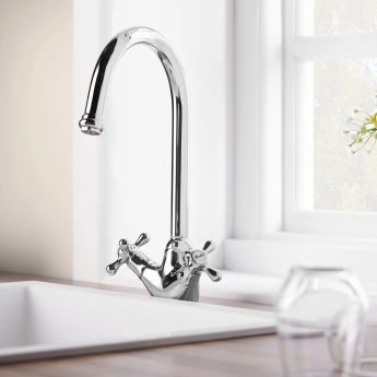 Deva Venetian Mono Kitchen Sink Mixer Tap Chrome | Product Image
