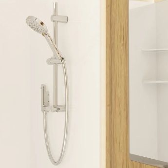 Deva Vertical L-Shaped Thermostatic Bar Shower Valve - Chrome | Product Image