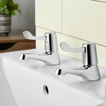 Deva Vitality Single Lever Basin Tap Pair - Chrome | Product Image