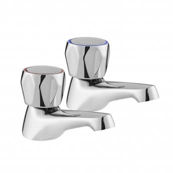 Deva Vitality Round Basin Taps Pair - Chrome