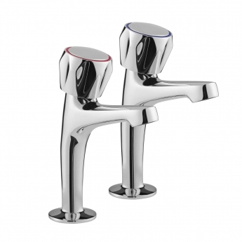 Deva Vitality Round Sink Taps Pair - Chrome