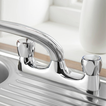 Deva Vitality Round Deck Mounted Sink Mixer Tap - Chrome | Product Image