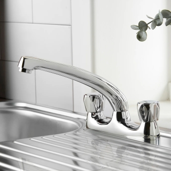 Deva Vitality Round Deck Mounted Sink Mixer Tap - Chrome | Product Image