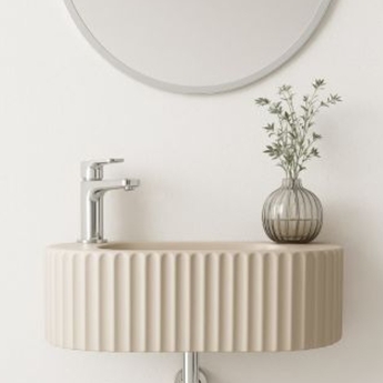 Deva Wai Basin Mixer Tap with Press Top Waste - Chrome | Product Image