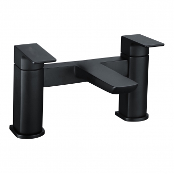 Deva Wai Pillar Mounted Bath Filler Tap - Matt Black