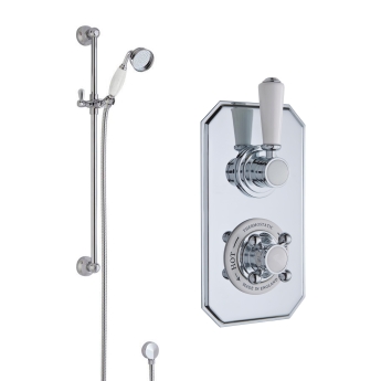 Delphi Windsor Chrome Dual Concealed Shower Set with Slide Rail Kit | Product Image