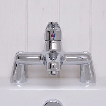 Duchy Ansom Chrome Pillar Mounted Bath Filler Tap | Product Image