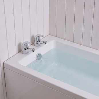 Duchy Ansom Chrome Bath Hot & Cold Taps Pair | Product Image